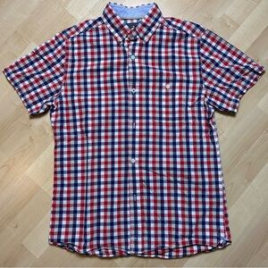 Hawkings McGill Men's Red and Blue Checkered Shirt